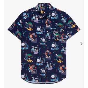 Disney WDW 50th Anniversary Rides & Attractions Men’s Button-Up XL (New!)